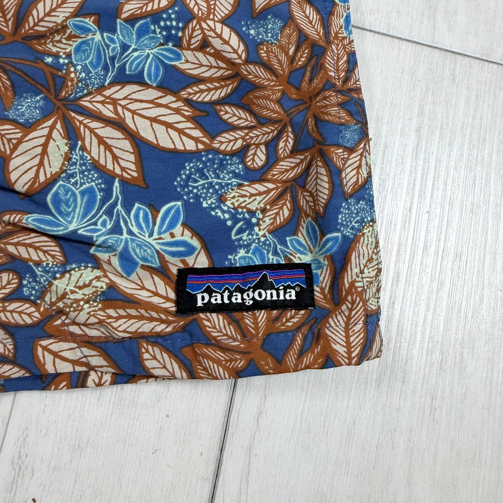 Patagonia Baggies Shorts 5" Hevea Leaves Blue Mesh Swim Trunks Men’s Medium - Picture 2 of 7